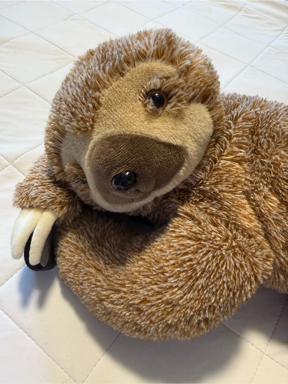 Plush Sloth Backpack - Secret Stash Pack - adjustable straps - Light Brown